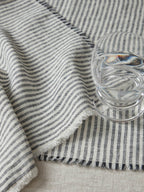 Ink Thin Stripe Linen Table Runner