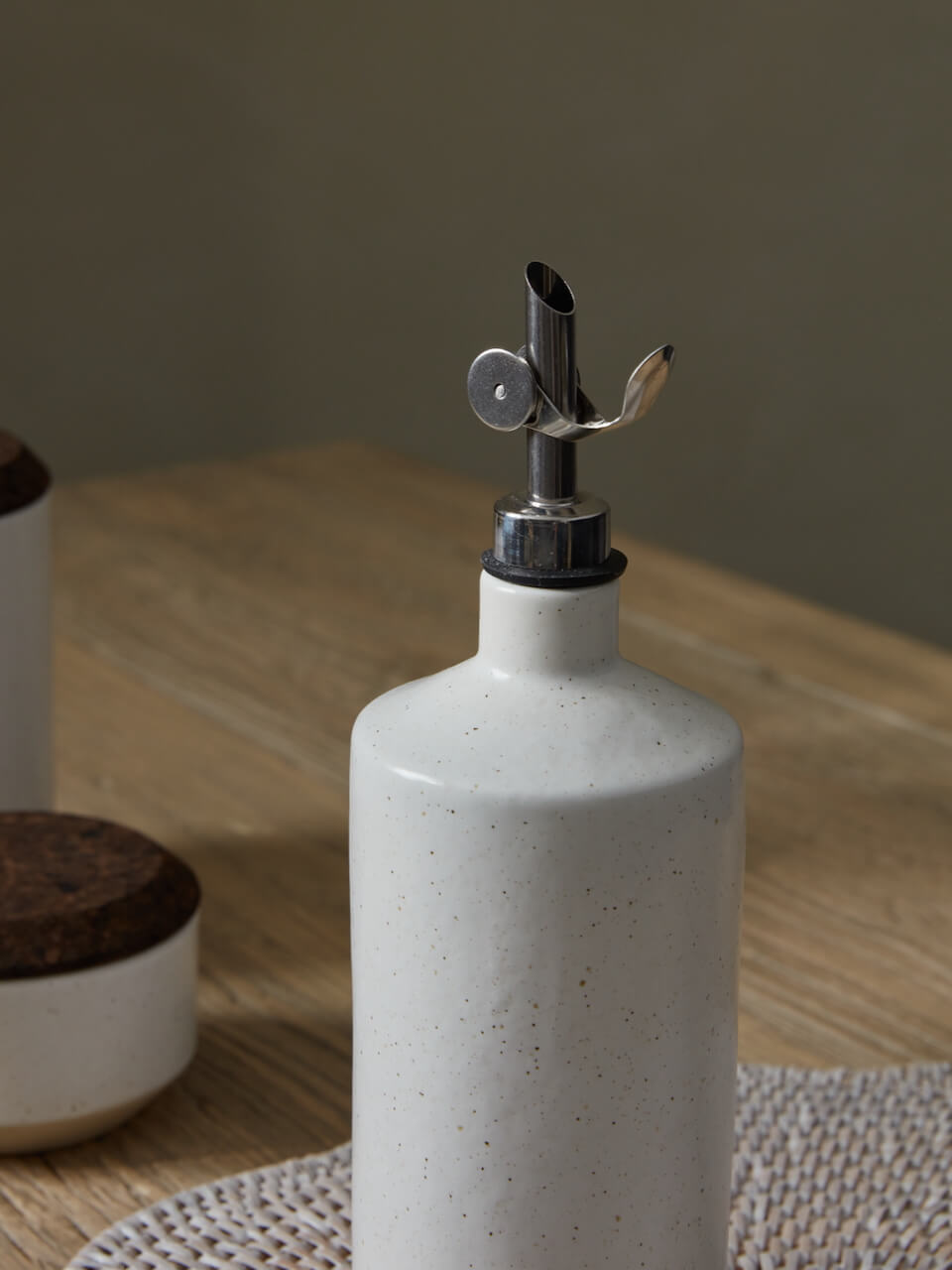 Nova White Ceramic Oil Bottle