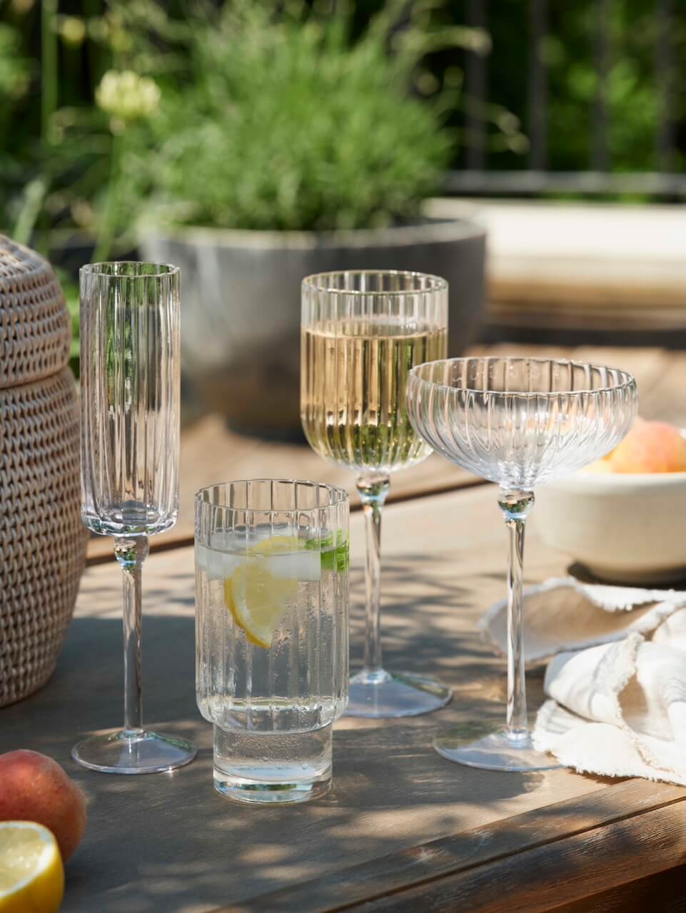 Set of 4 Tejo Champagne Flutes