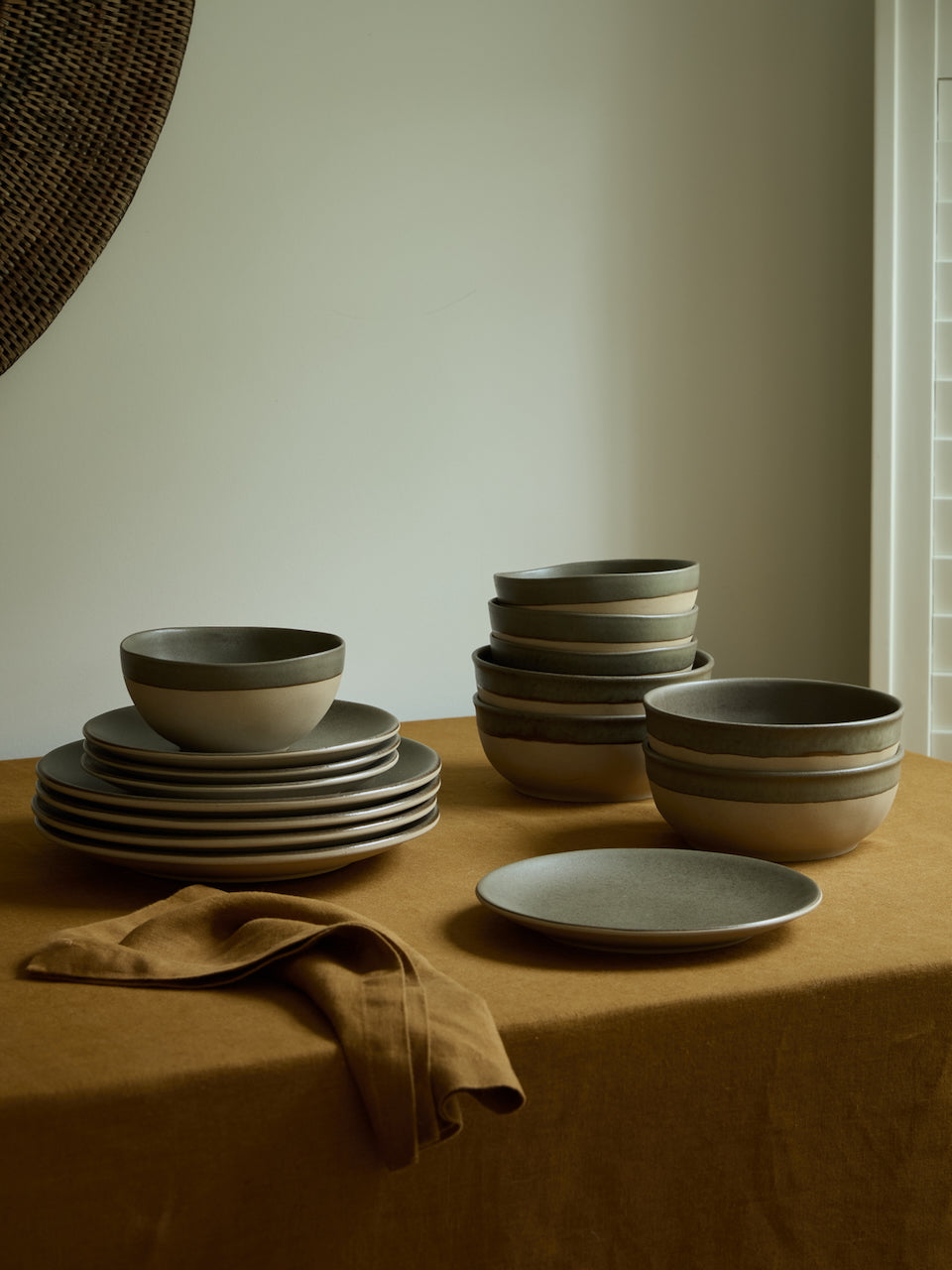 Arenito Olive 16 Piece Dinner Set