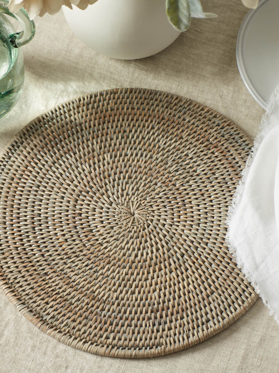 Set of 4 Iona Grey Rattan Placemats