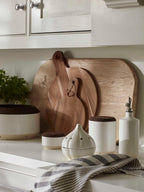 Cream Stoneware Garlic Pot