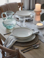 Ink Thin Stripe Linen Table Runner