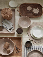 Cove Antique Brown Rattan Tray