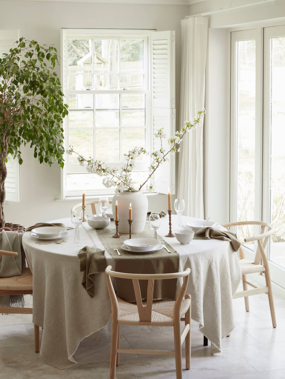 Putty Linen Tablecloth